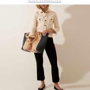 Rothy’s The Essential Tote - Sandstone Colorblock (Navy/Cream/Yellow) RETIRED